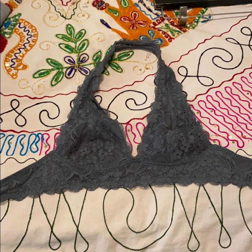 Galloon Lace Halter Bra